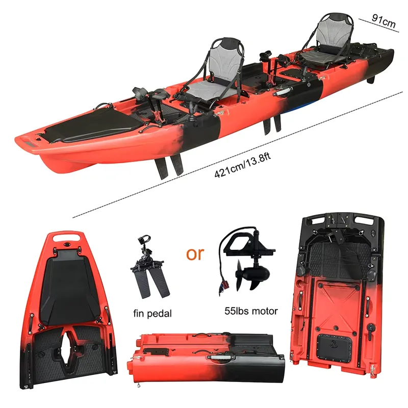 كاياك صيد بطول 14 قدمًا مصنوع  - مراجعة Fishing Kayak Pedal Drive وسعره