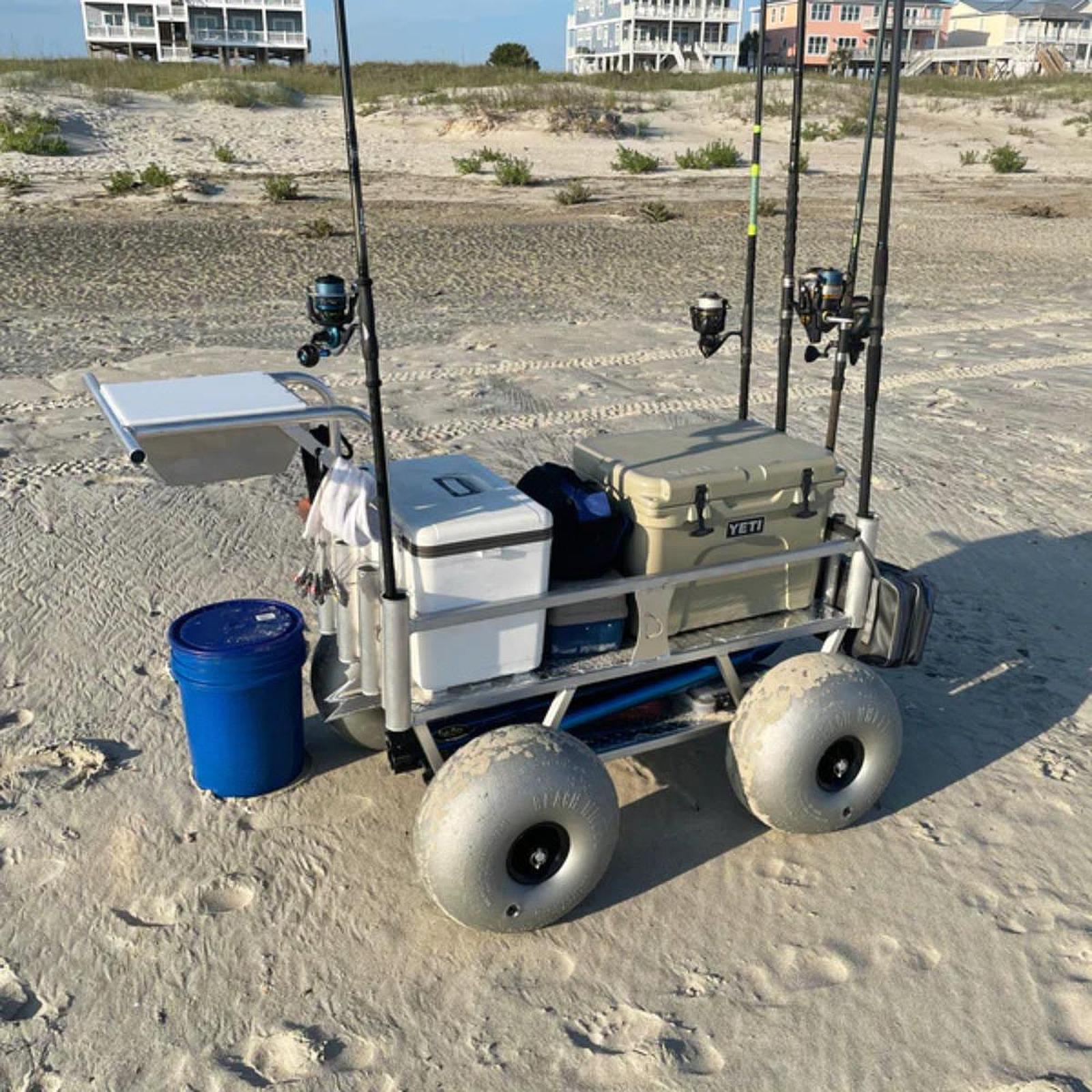 عجلات بالونية بديلة مقاس 16 بو - مراجعة Fishing Kayak Cart وسعره